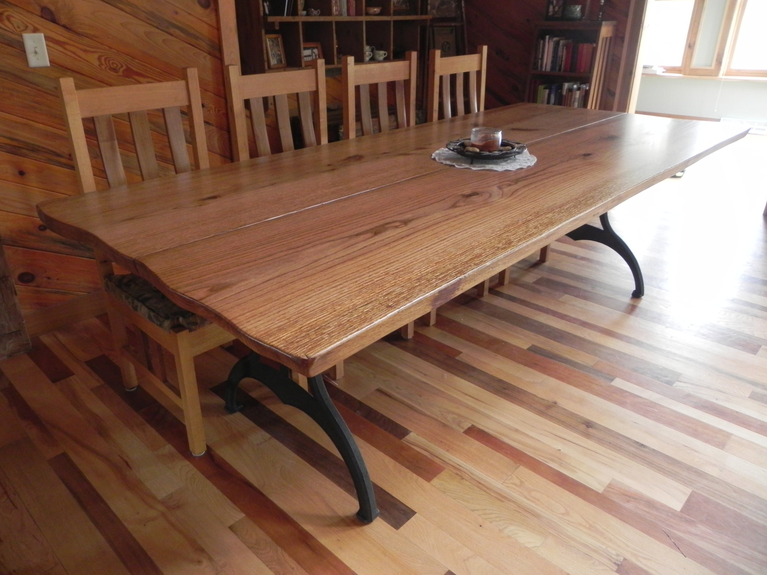 Live Edge Red Oak Dining Table