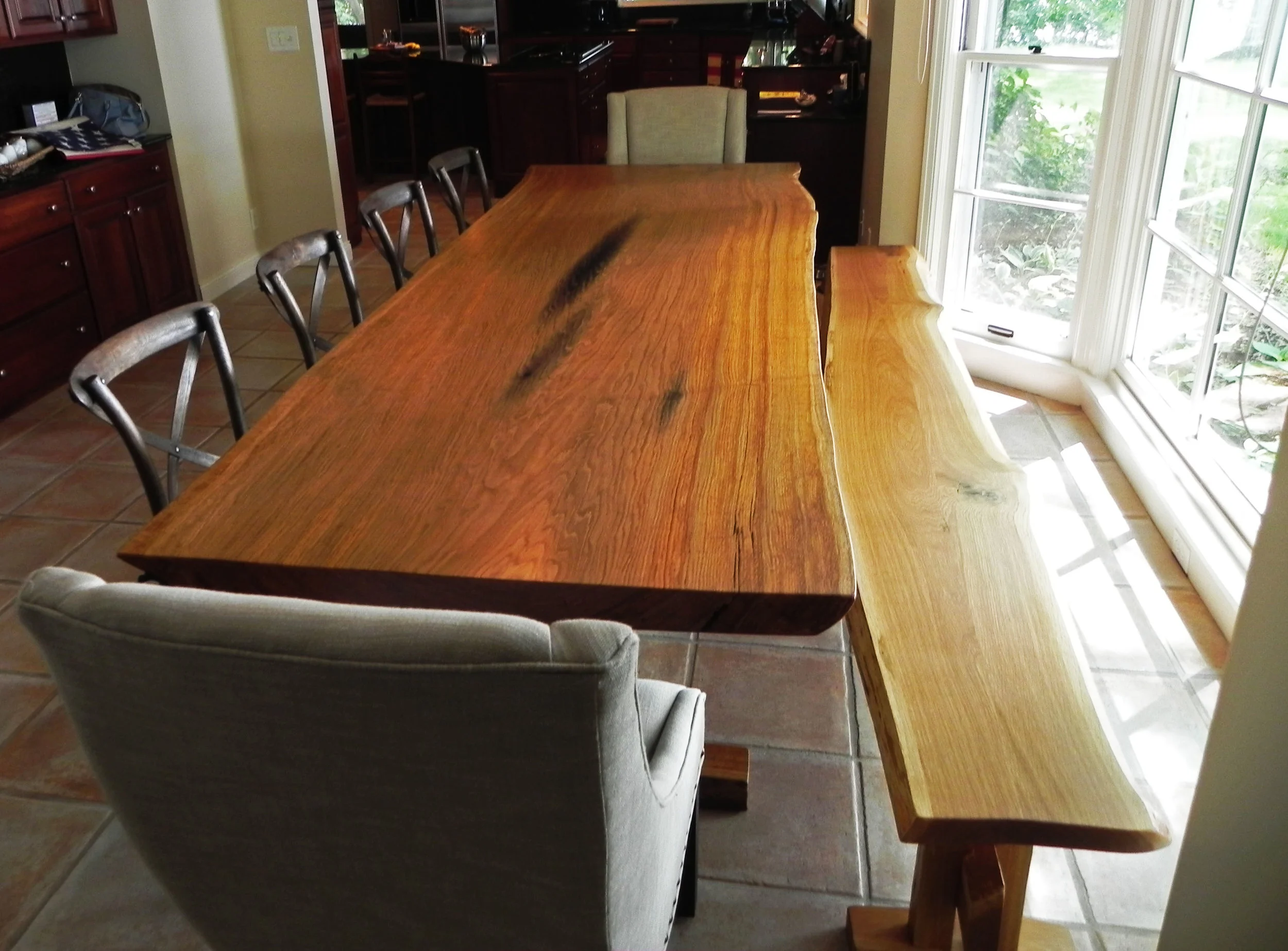 Live Edge White Oak Dining Table
