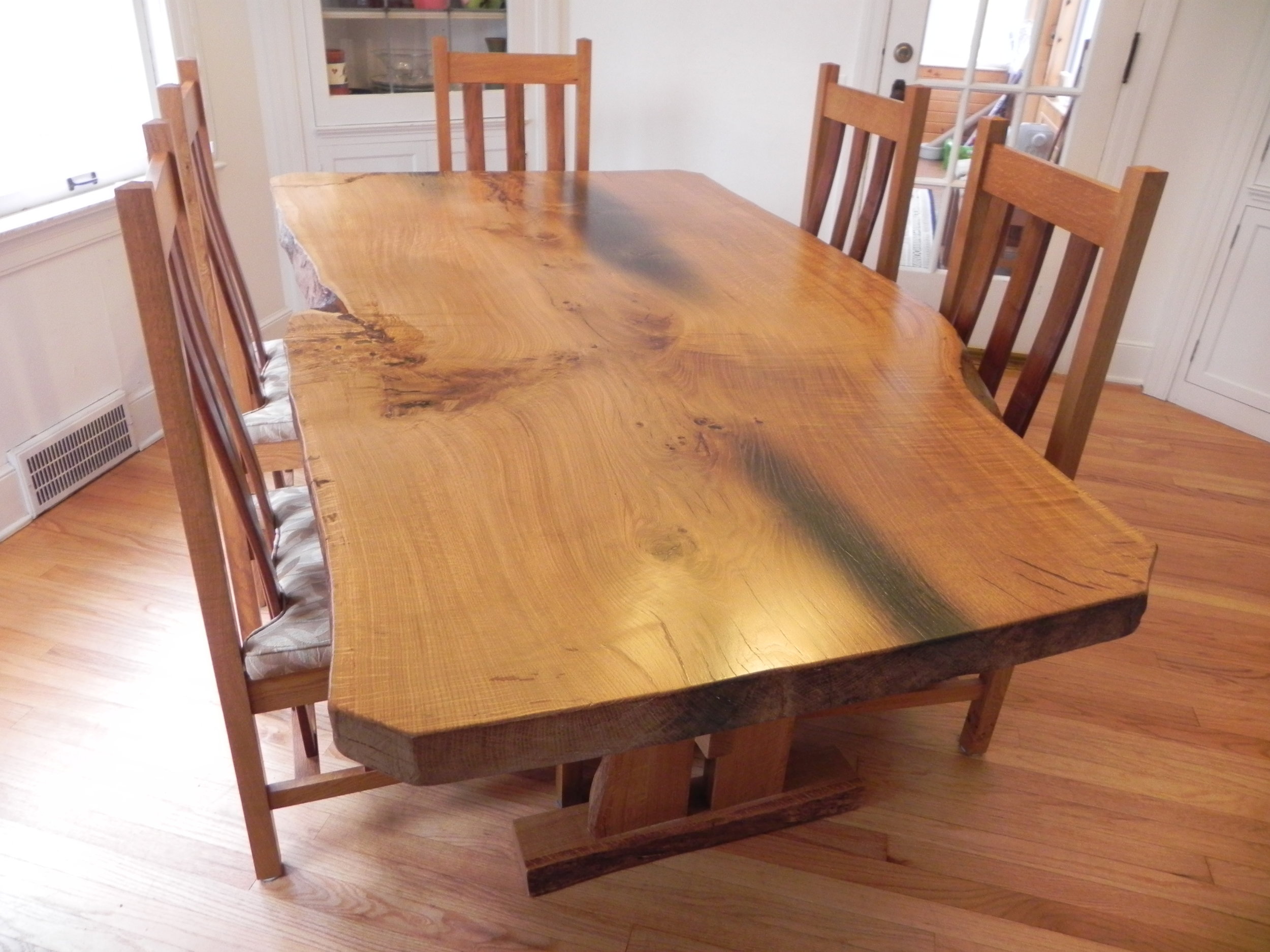 Live Edge White Oak Dining Table