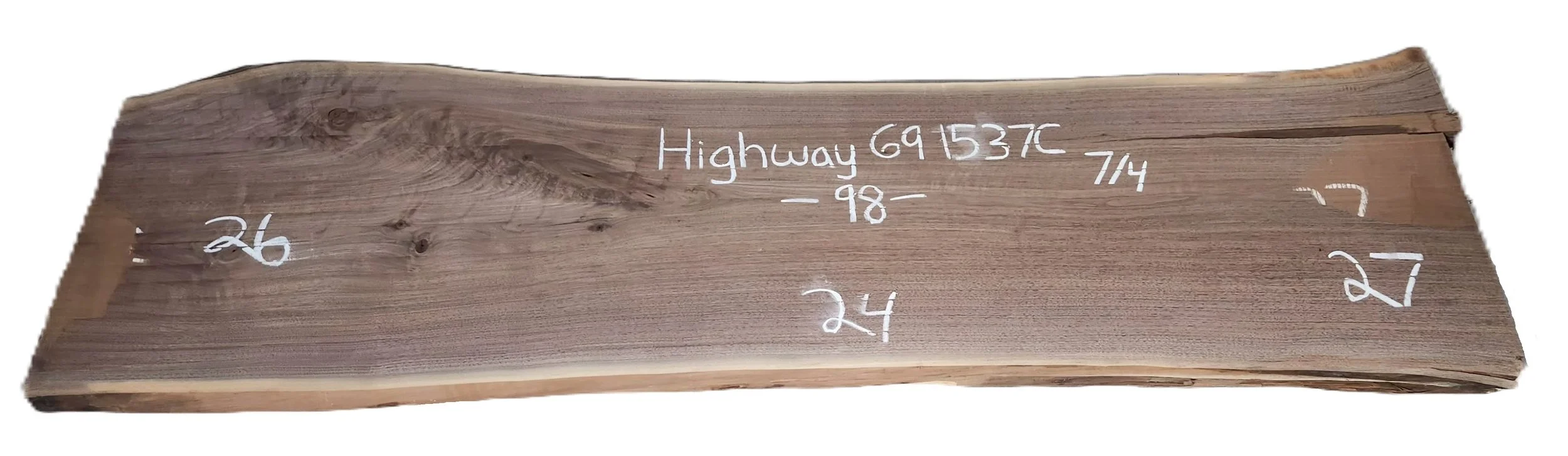Walnut Slab Highway 69 1537C