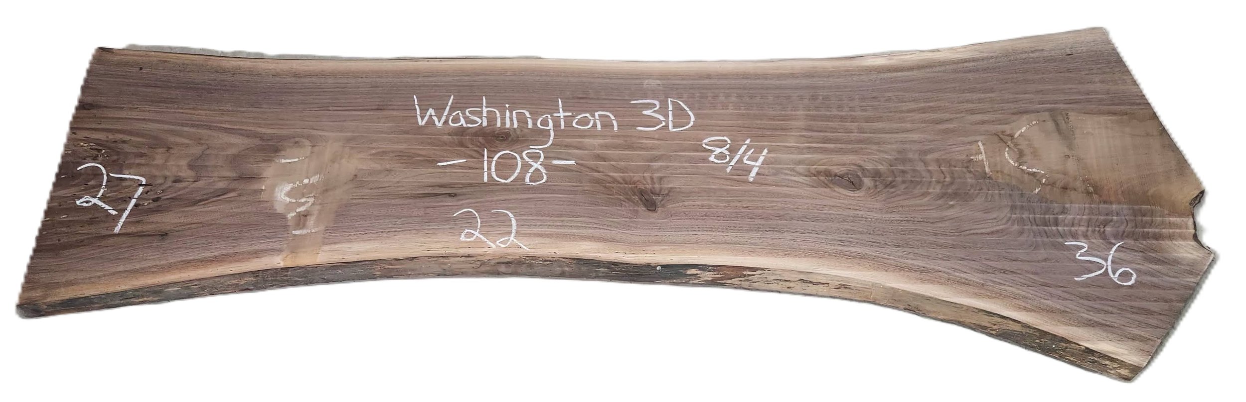 Walnut Slab Washington 3D