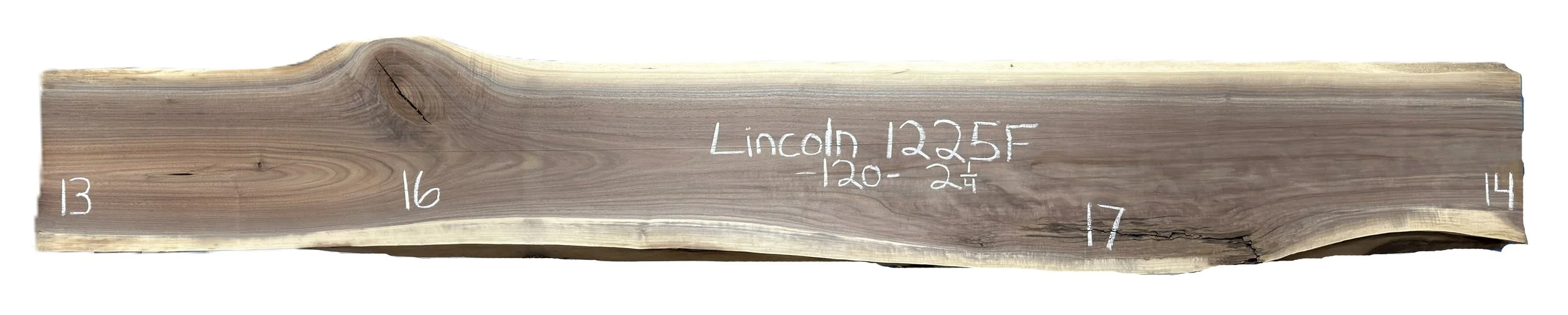 Walnut Slab Lincoln 1225F
