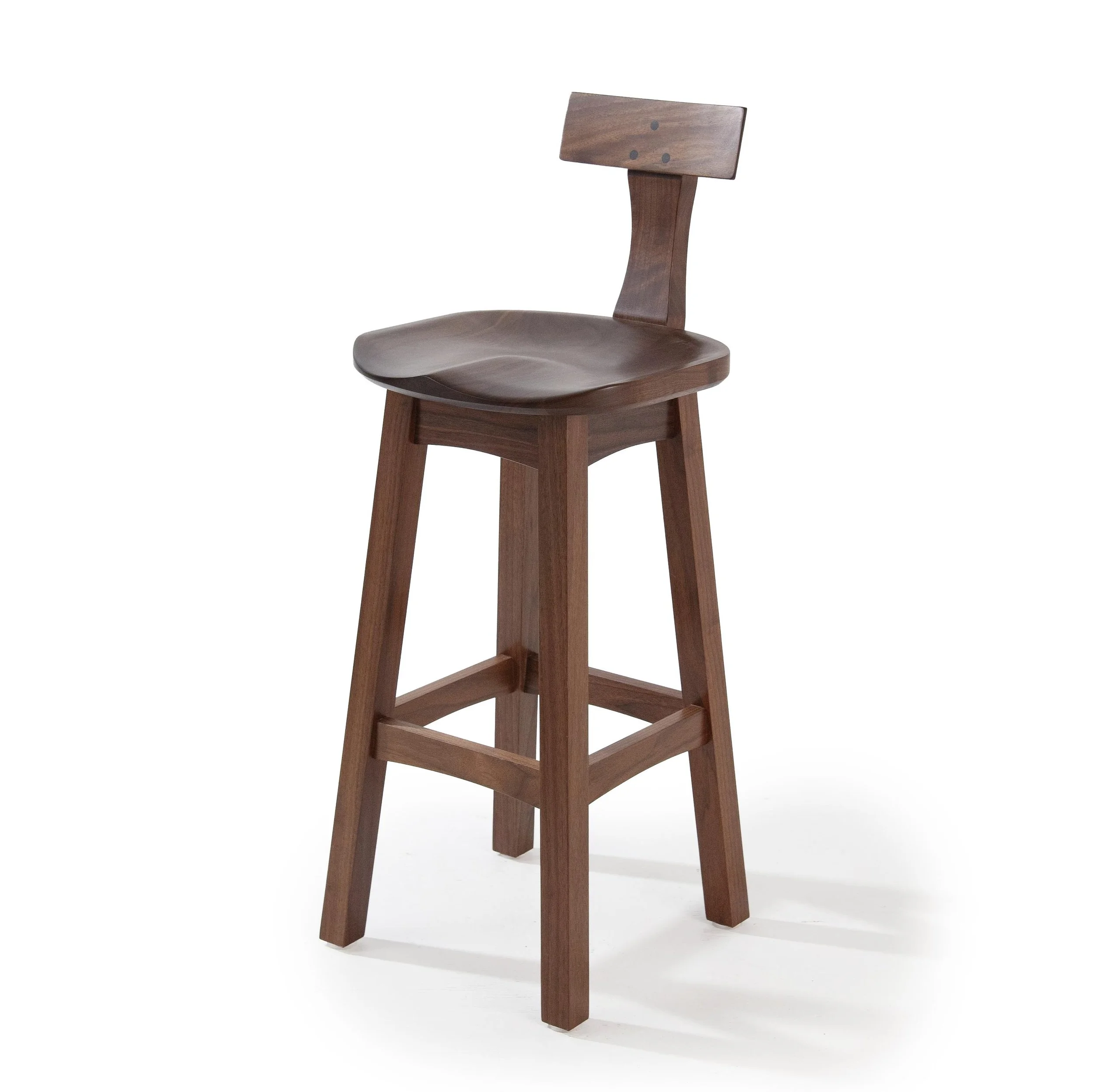 Swivel stool with back