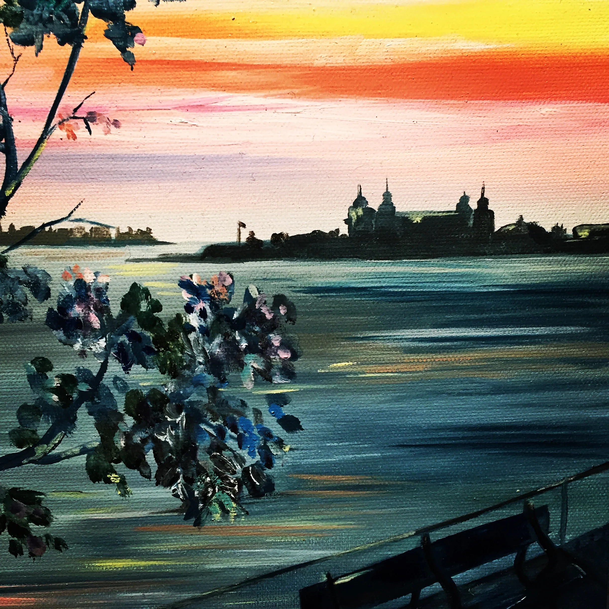 ELLIS ISLAND - Oil on Canvas 11"x14" $200