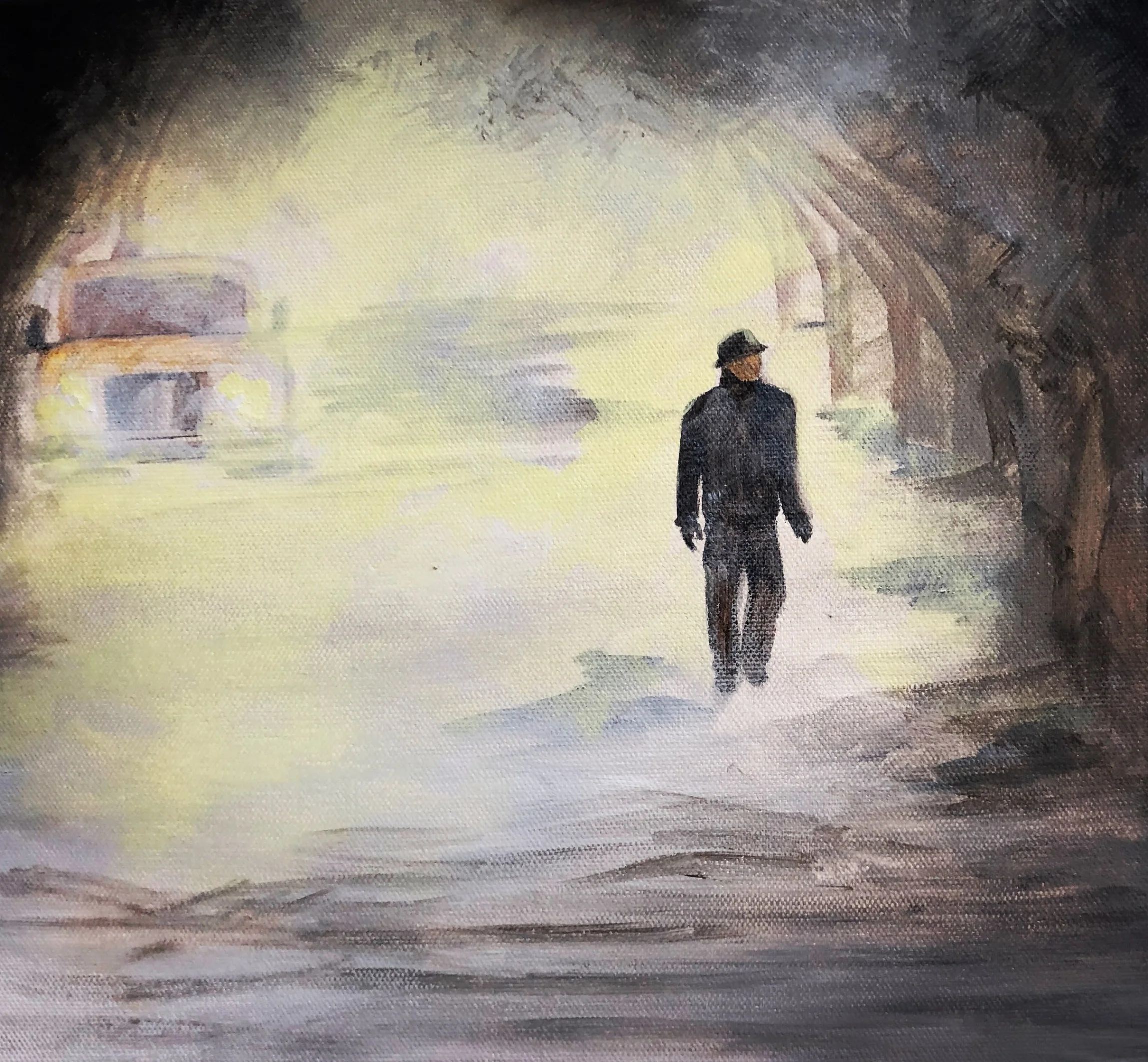 Snowy Night - Oil on Canvas 8''x 10'' $250