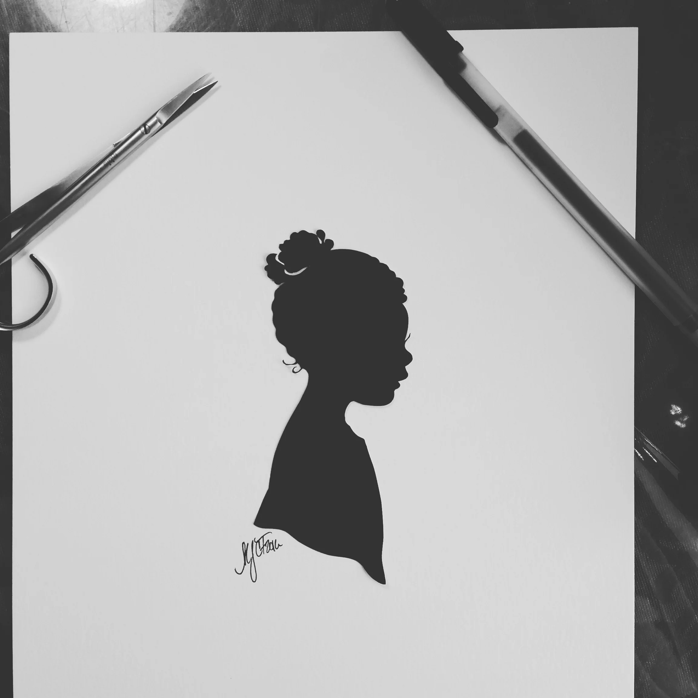 Little girl with bun