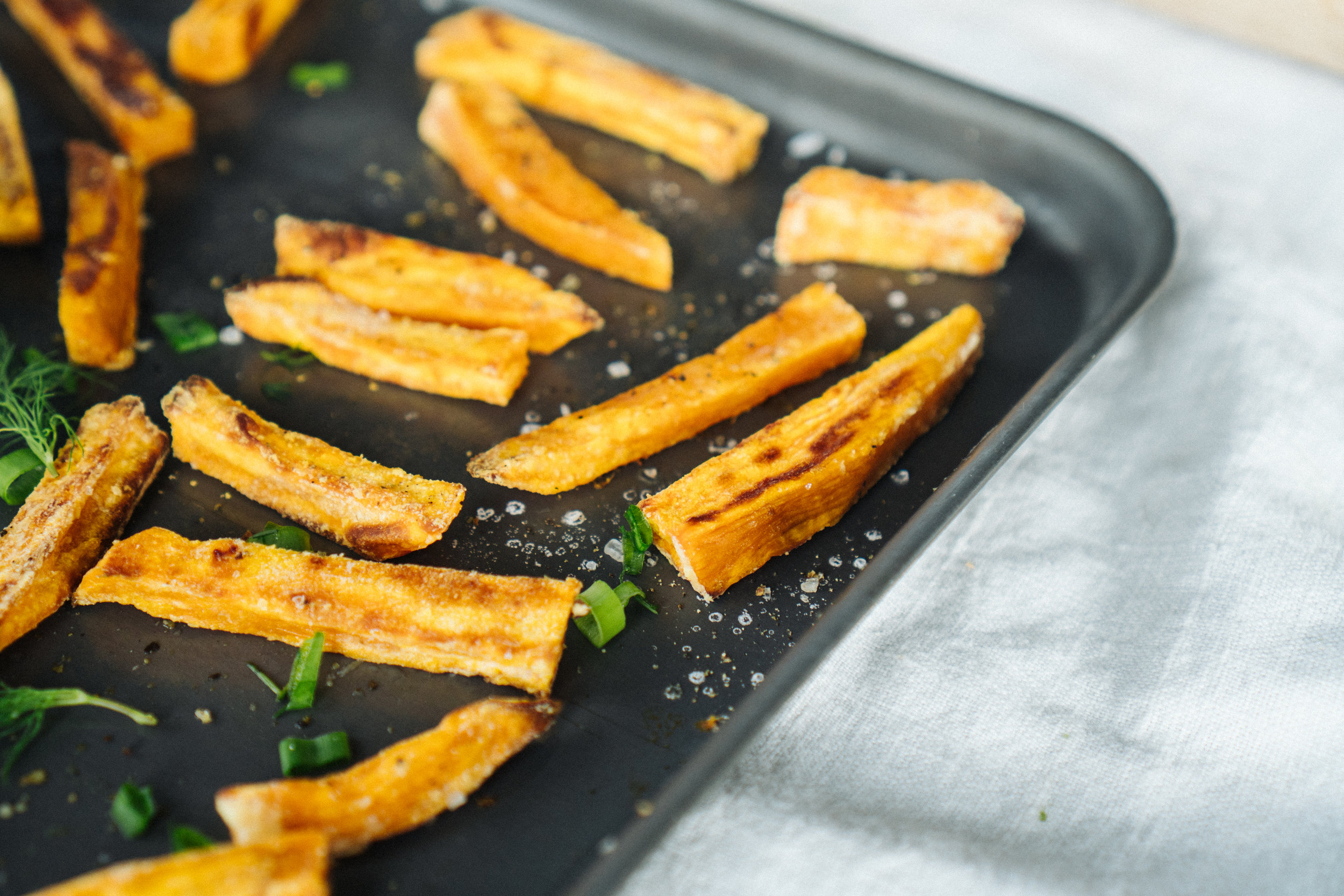 Sweet Potato Fries with Yoghurt Avocado Dip — kitchenJulie