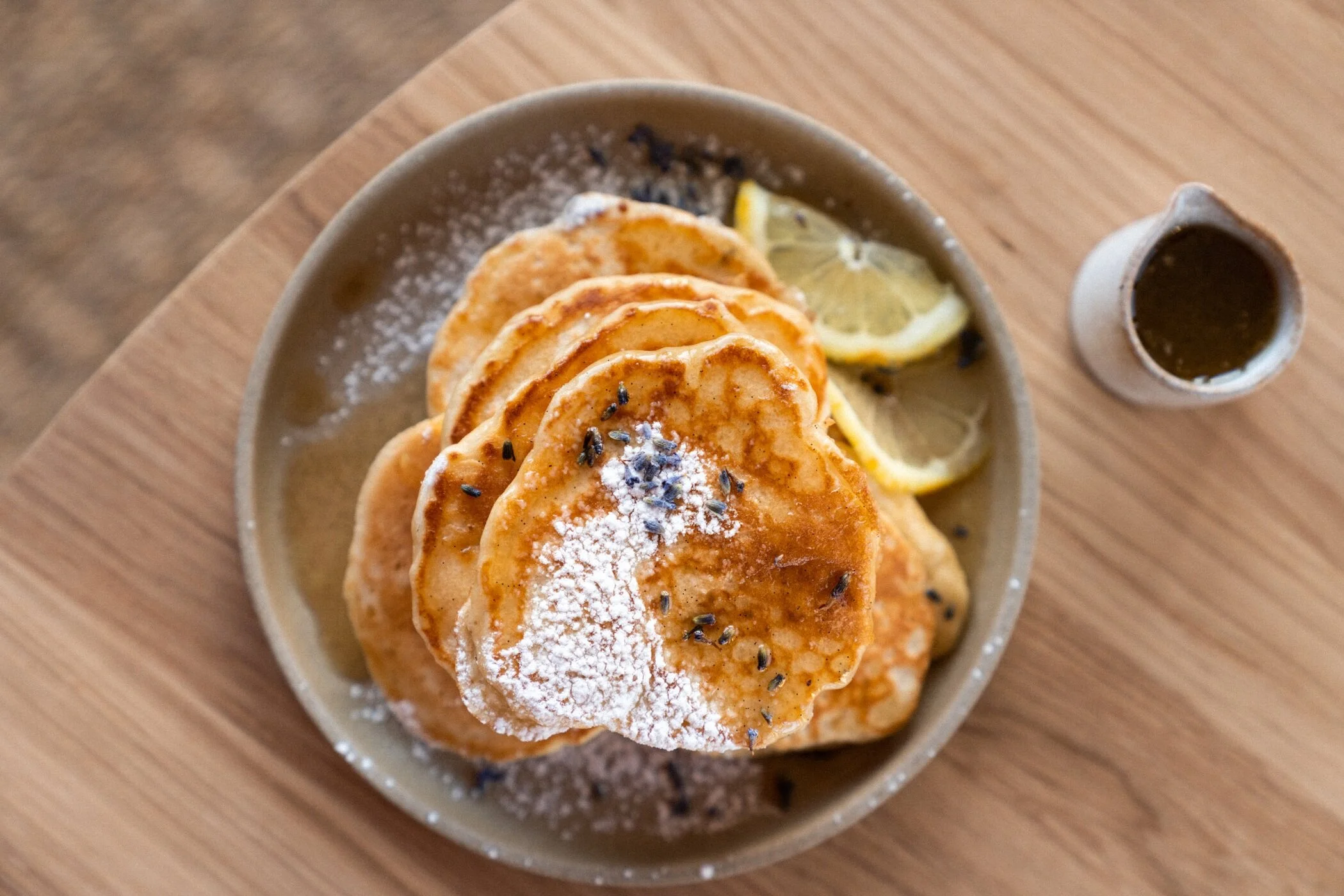 Fluffy Yeast Pancakes with Lemon Drizzle — kitchenJulie