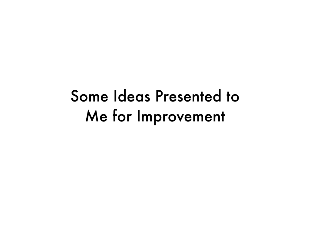 First Ideas