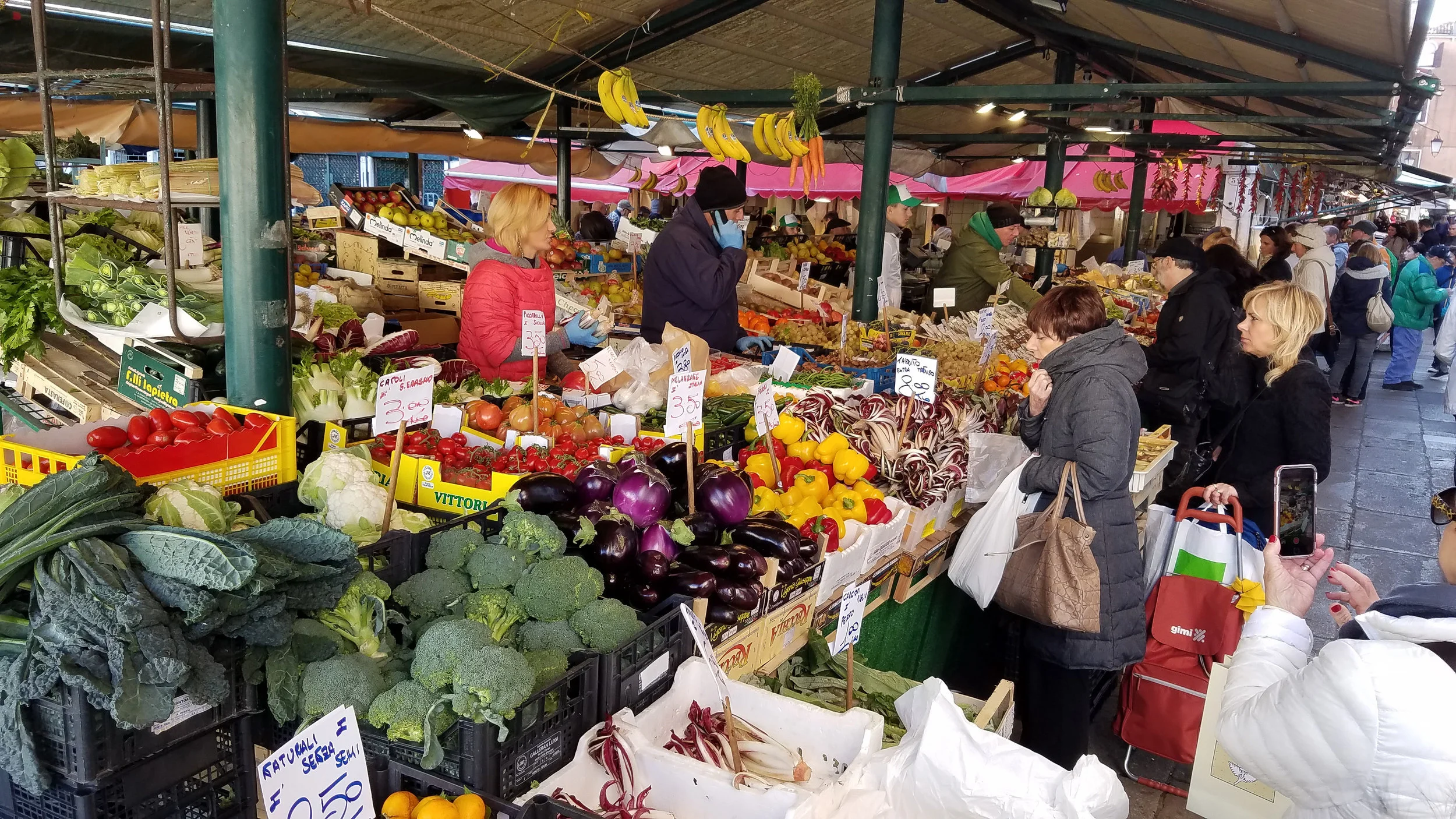 One of the food markets in Venice