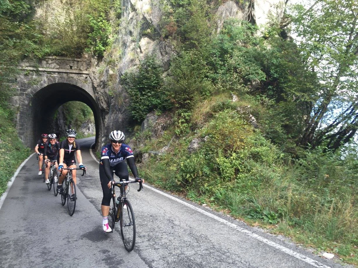 Through one of the many small tunnels