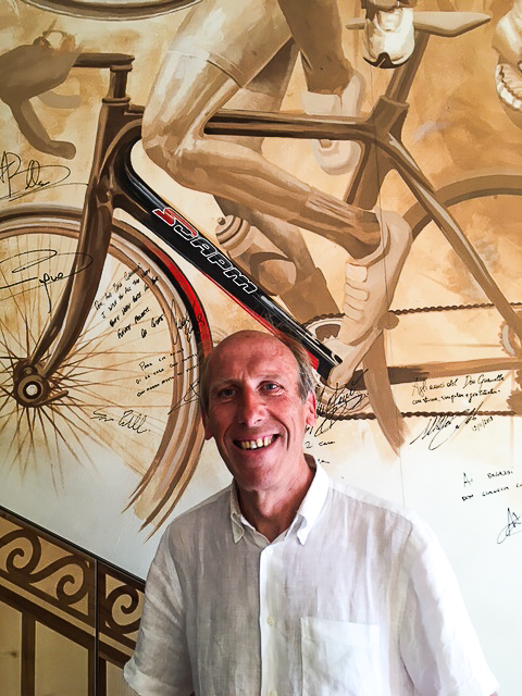 The man at the center of the community, Il Don "the cycling priest" at Casa Don Guanella