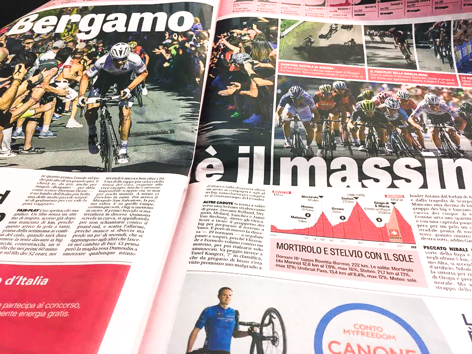 La Gazetta does the Giro right