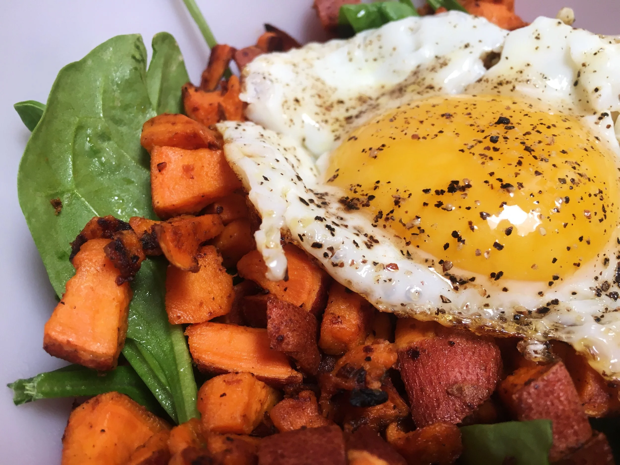 Savory Sweet Potato Spinach Buddha Bowl