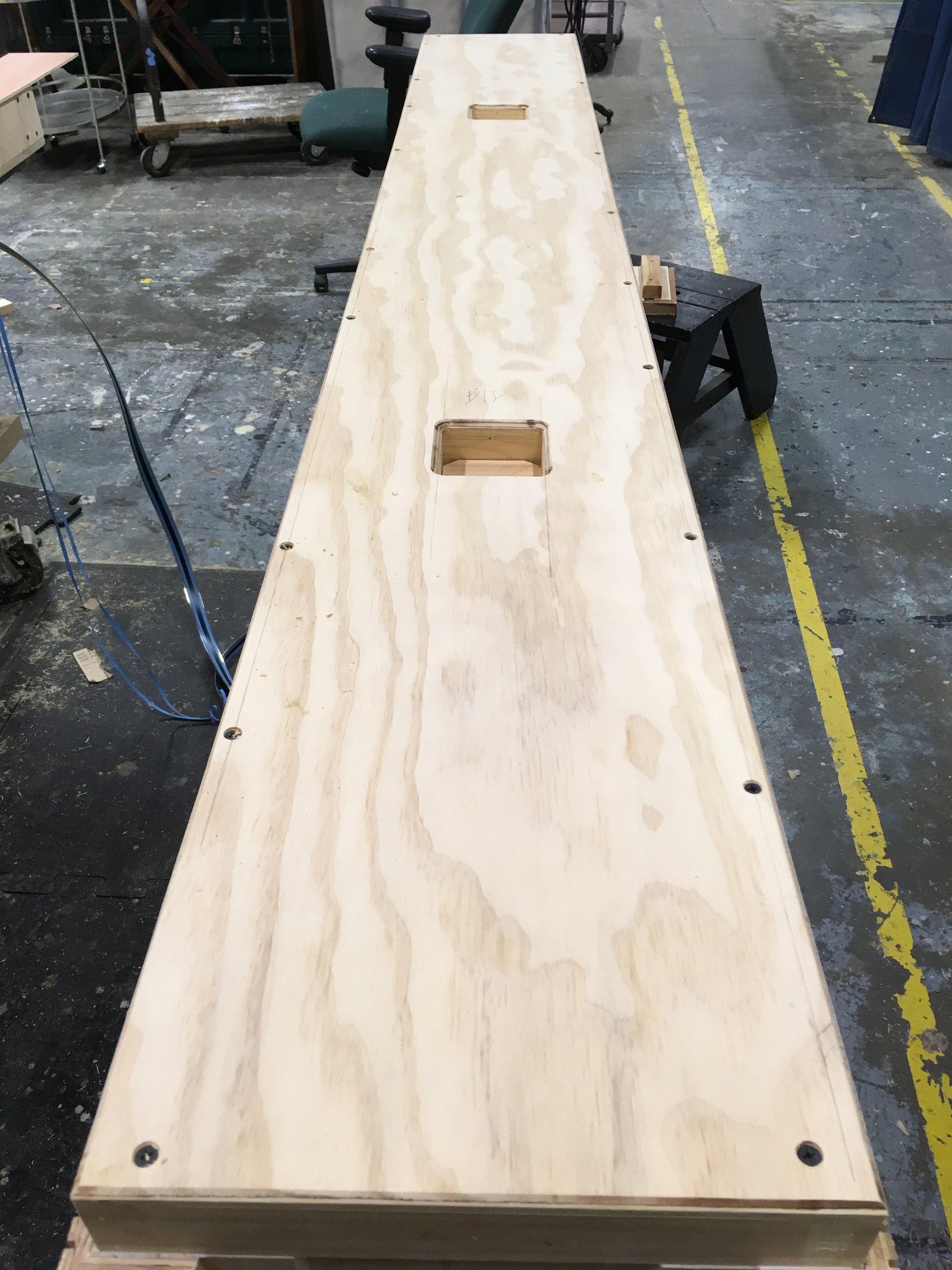 This is the top of the body of the counter where the bar top and bakery top attached.