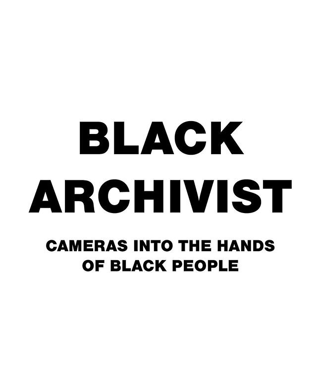 We&rsquo;re thrilled (and honored) to announce a new project by @pauloctavious - Black Archivist @blkarchivist.

The goal is simple, get cameras into the hands of black people. Our aim is to empower creativity and give&nbsp;people the opportunity to 