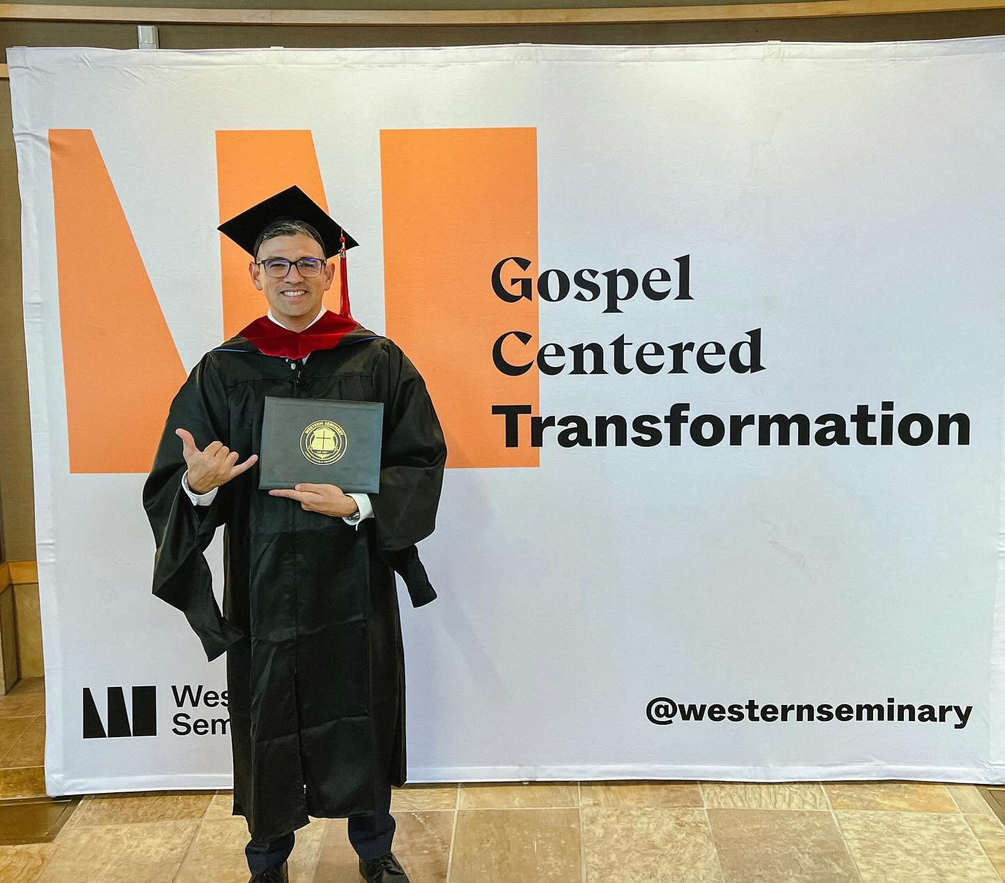 Hoʻomaikaʻi Pastor Danny! 

He graduated today from Seminary with a Master of Divinity degree! We are so proud of him and all his hard work. 🙌🏼 

#nscfhi