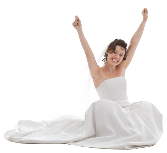 happy bride