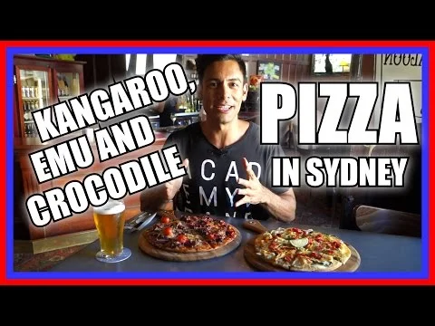 KANGAROO, EMU AND CROCODILE PIZZAS AT THE AUSTRALIAN HERITAGE HOTEL IN SYDNEY
