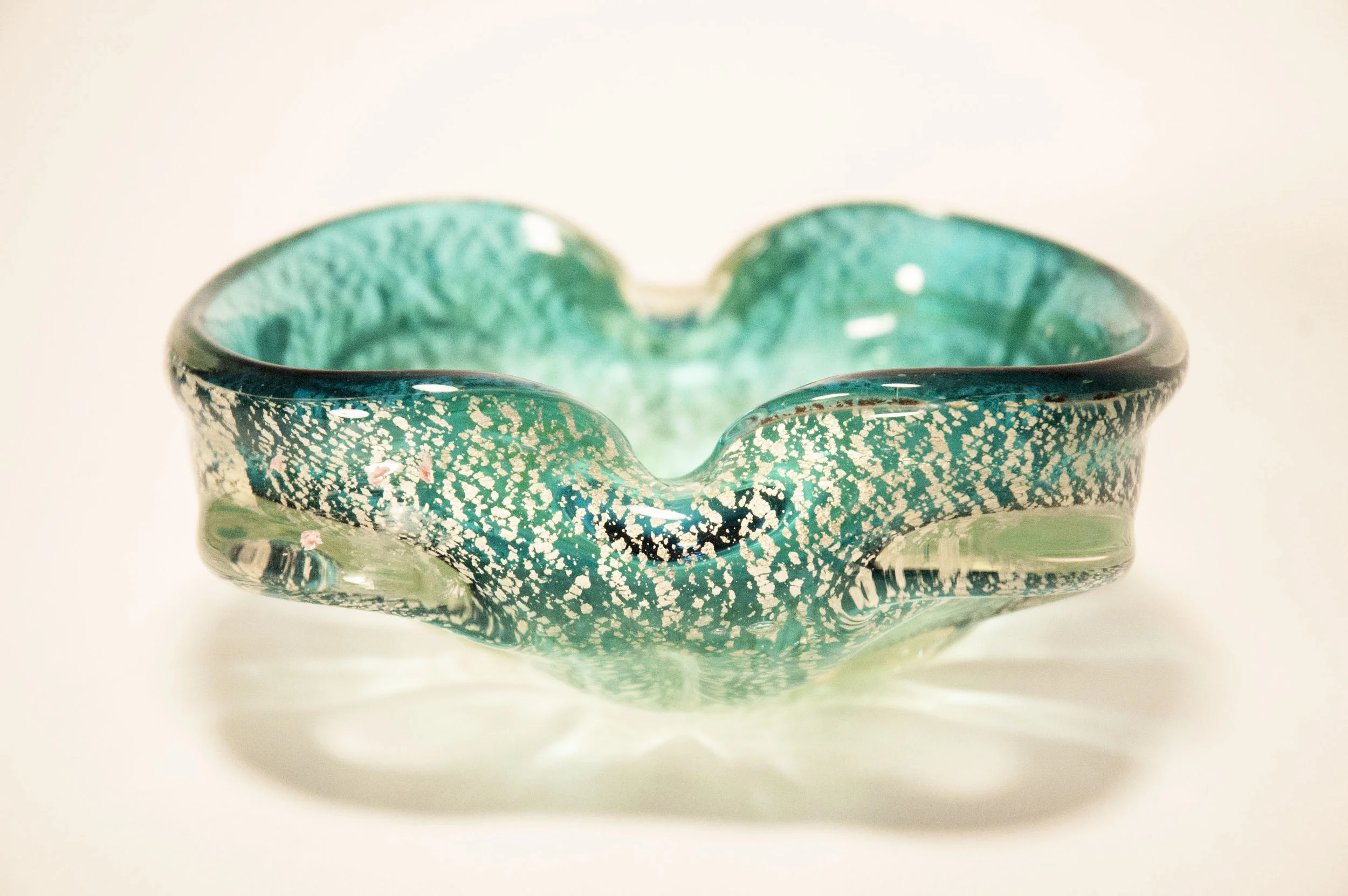 Teal/Gold Ashtray