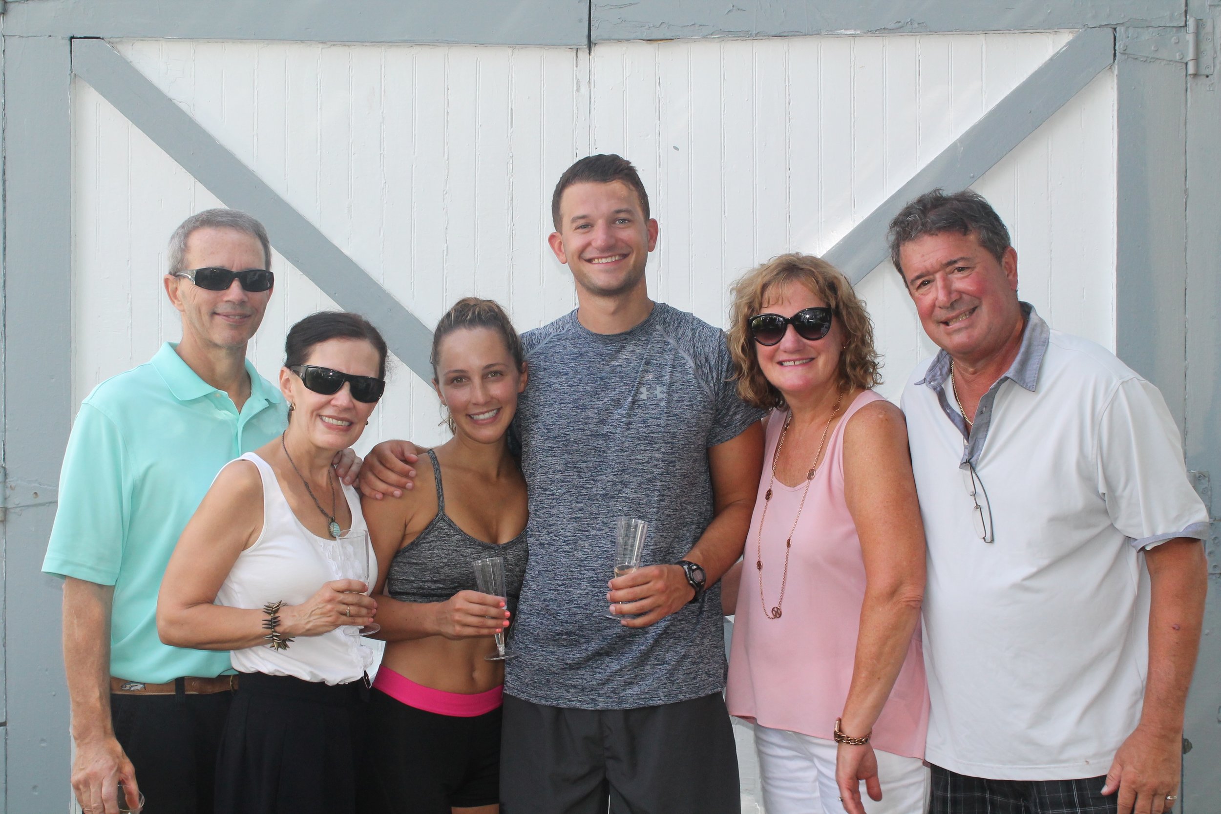 The Sperduto's & The Allman's after the proposal celebrating our soon-to-be new family