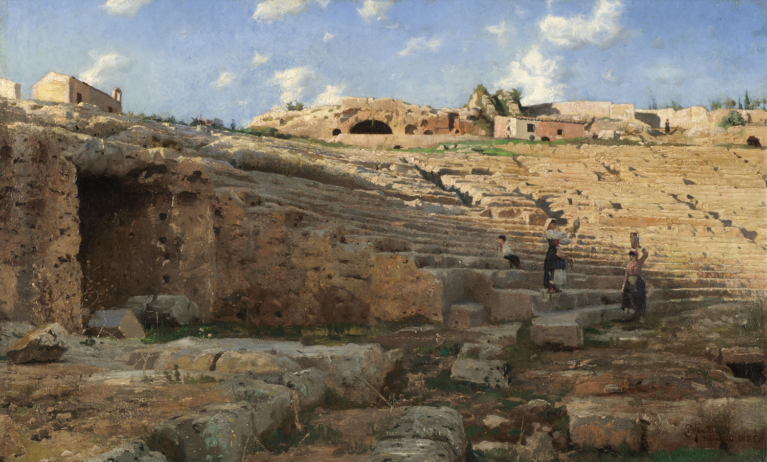 Peder Monsted (Danish 1859-1941) 'Syracuse Amphitheater'