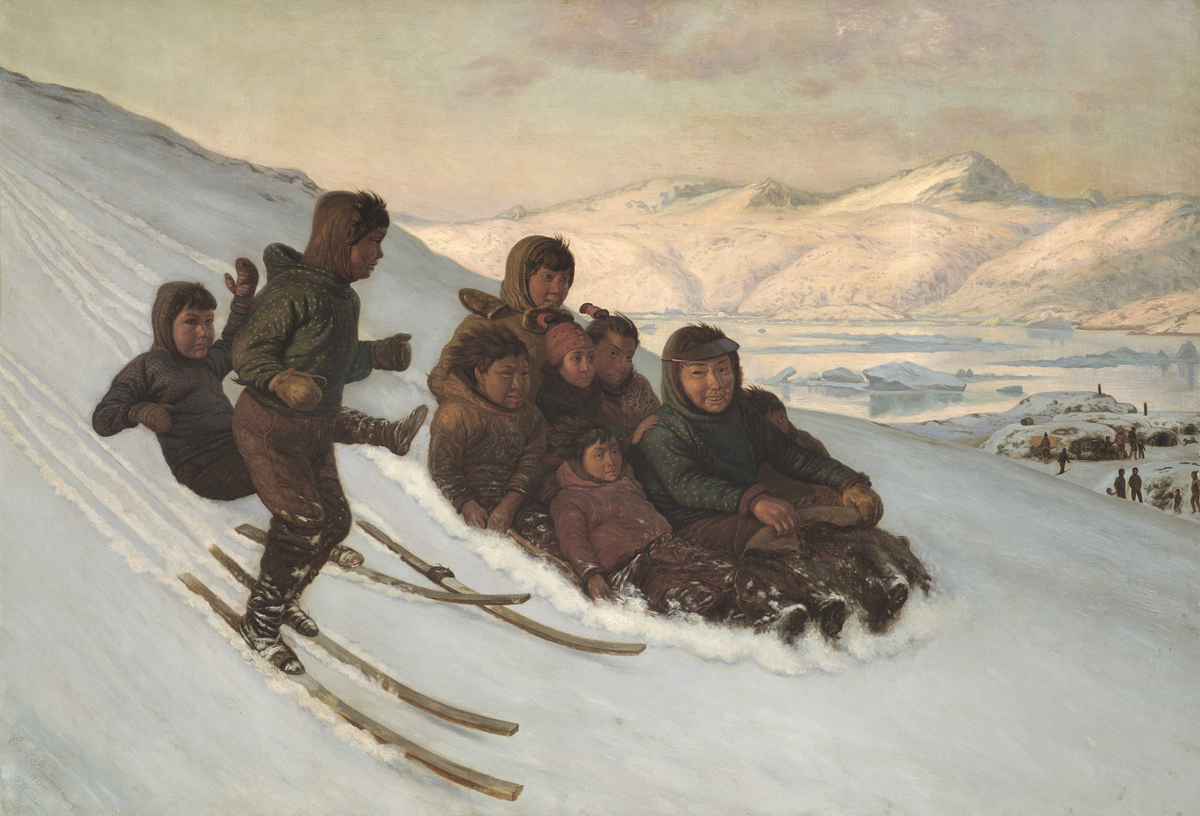 Carl (Jens Erik C.) Rasmussen (Danish 1841-1893) 'The Ride Home, Greenland'