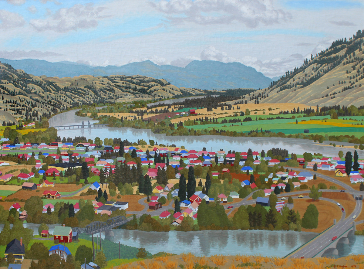 Edward John Hughes (Canadian 1913-2007) 'View of  North Kamloops'