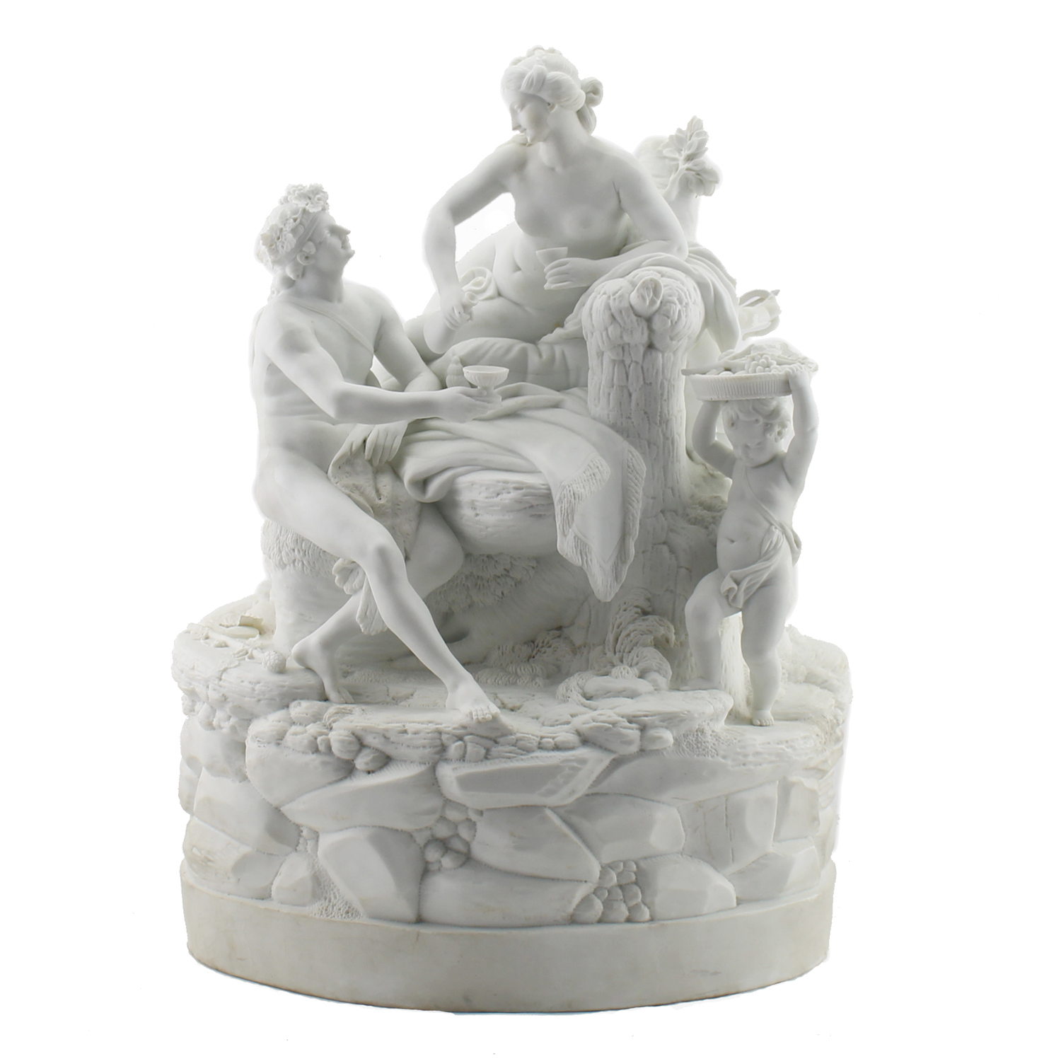 Niderviller White Bisque Porcelain Baccanale Figure Group, Late 18th Century