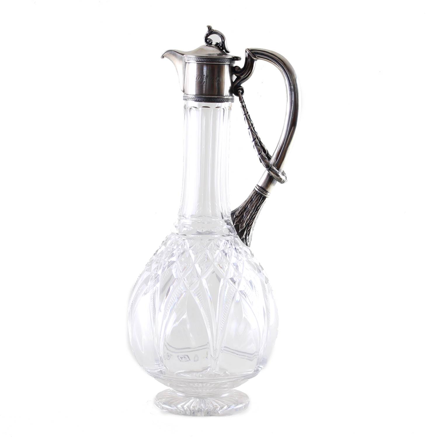 Russian Silver Mounted Claret Jug, Circa 1900