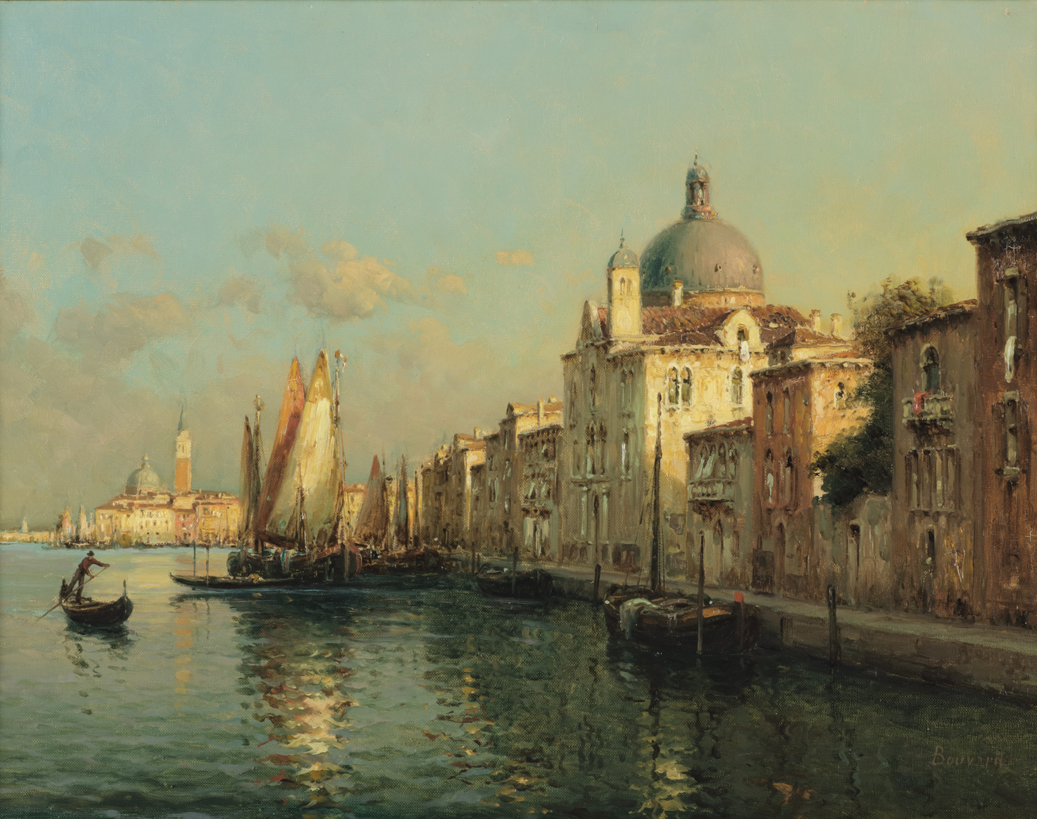 Auguste Bouvard/Marc Aldine (French 1882-1956) 'Le Port A Venise'