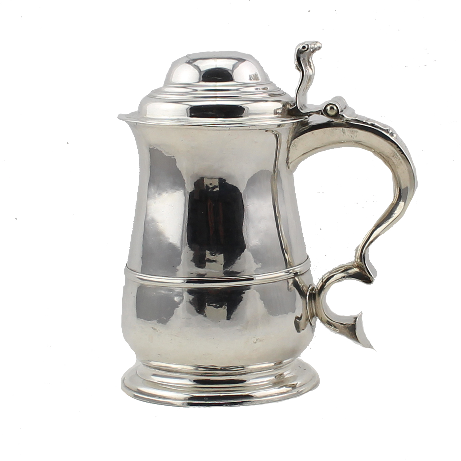 George II Sterling Silver Tankard, Jonathan Fossy, London 1740