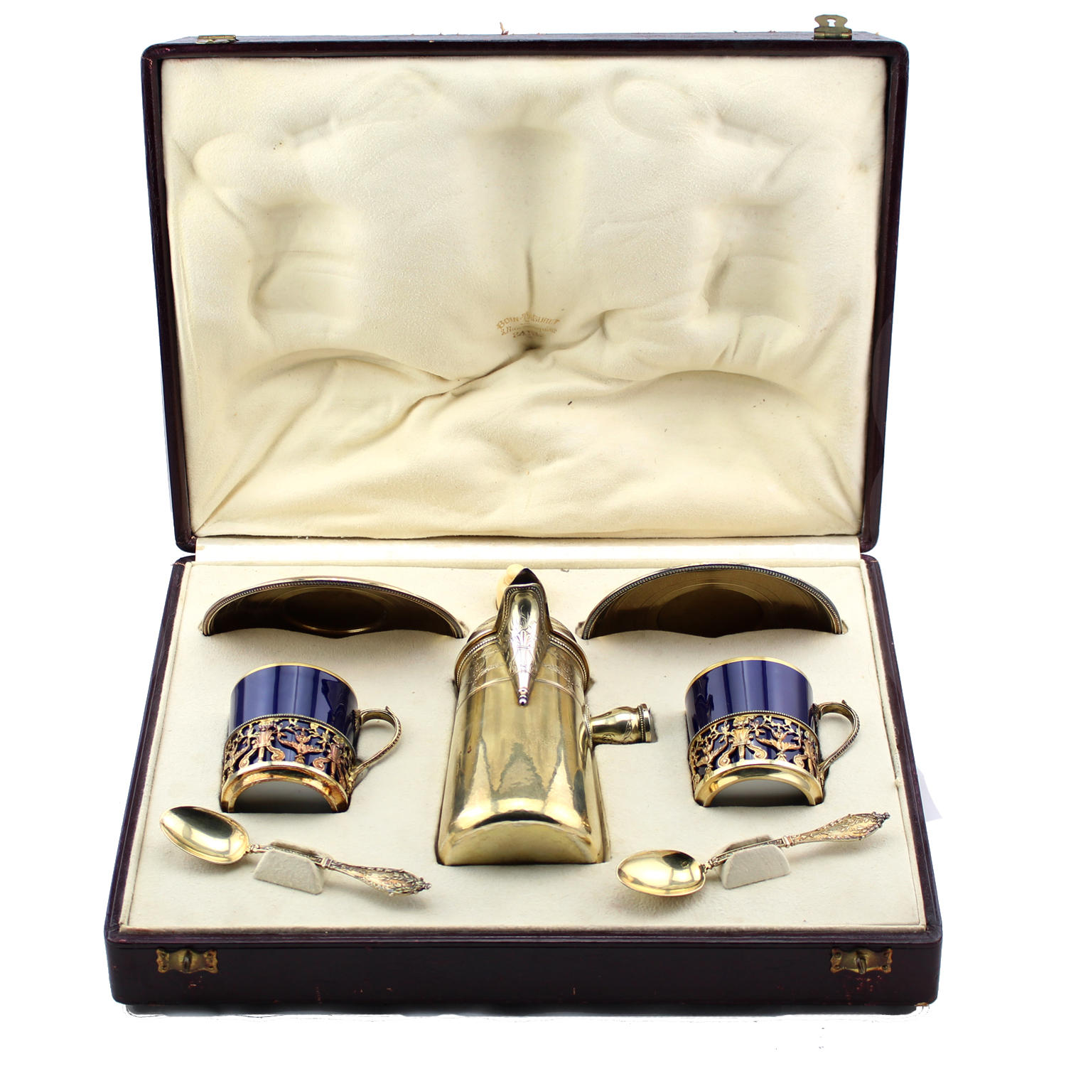 French Boin-taburet Hot Chocolate Set, Paris, Early 20th Century