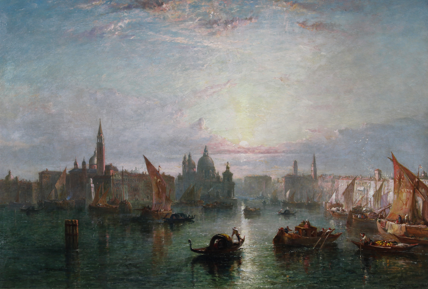 Edward Alfred Goodall (British 1819-1908) 'Towards Evening, Venice'