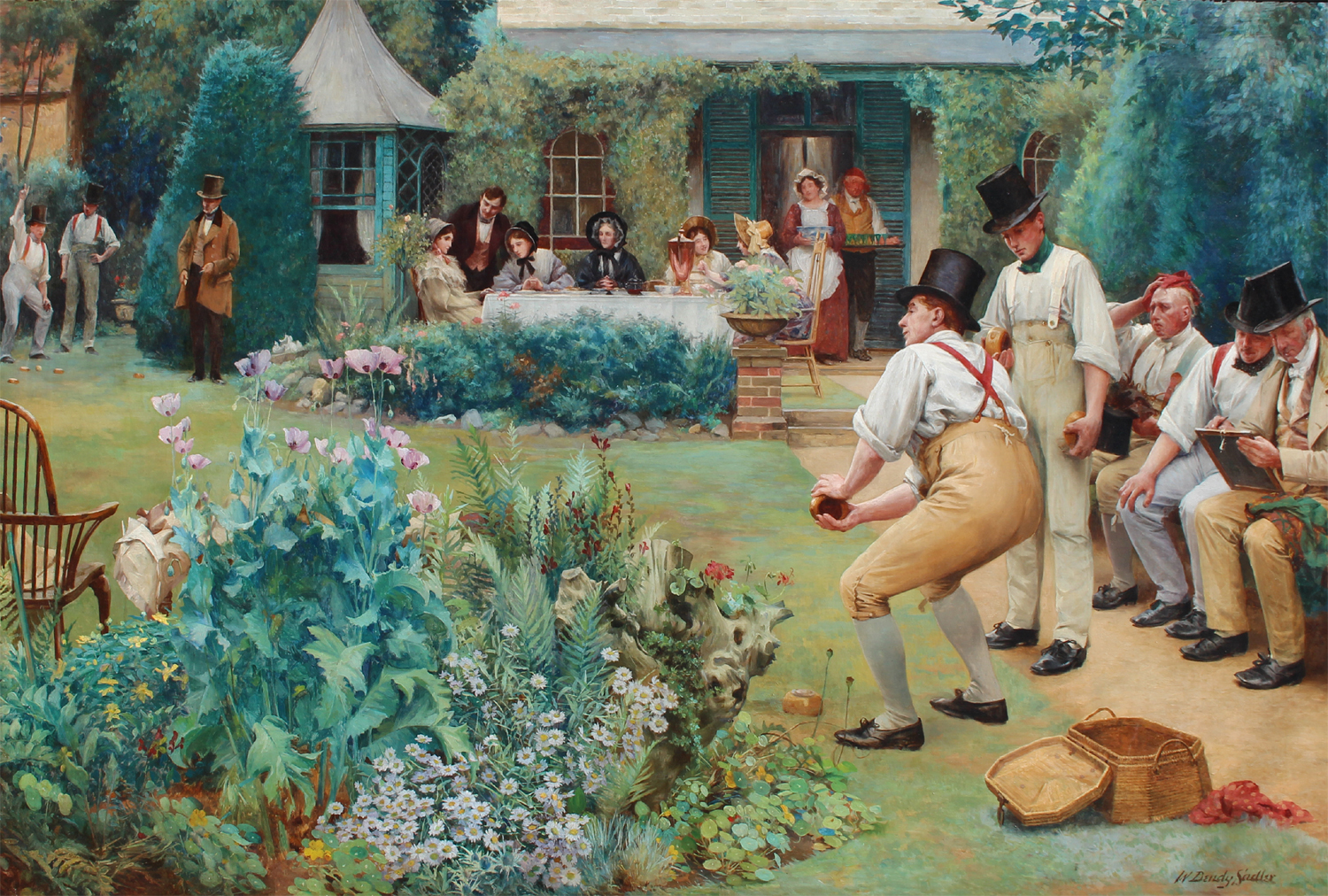 Walter Dendy Sadler (British 1854-1923) 'A Game of Bowls'