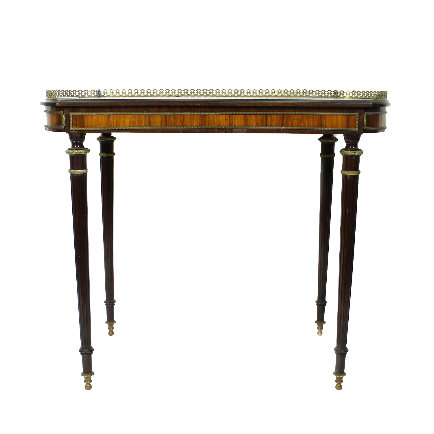 Ladies Writing Desk With Brass Gallery Available For Sale