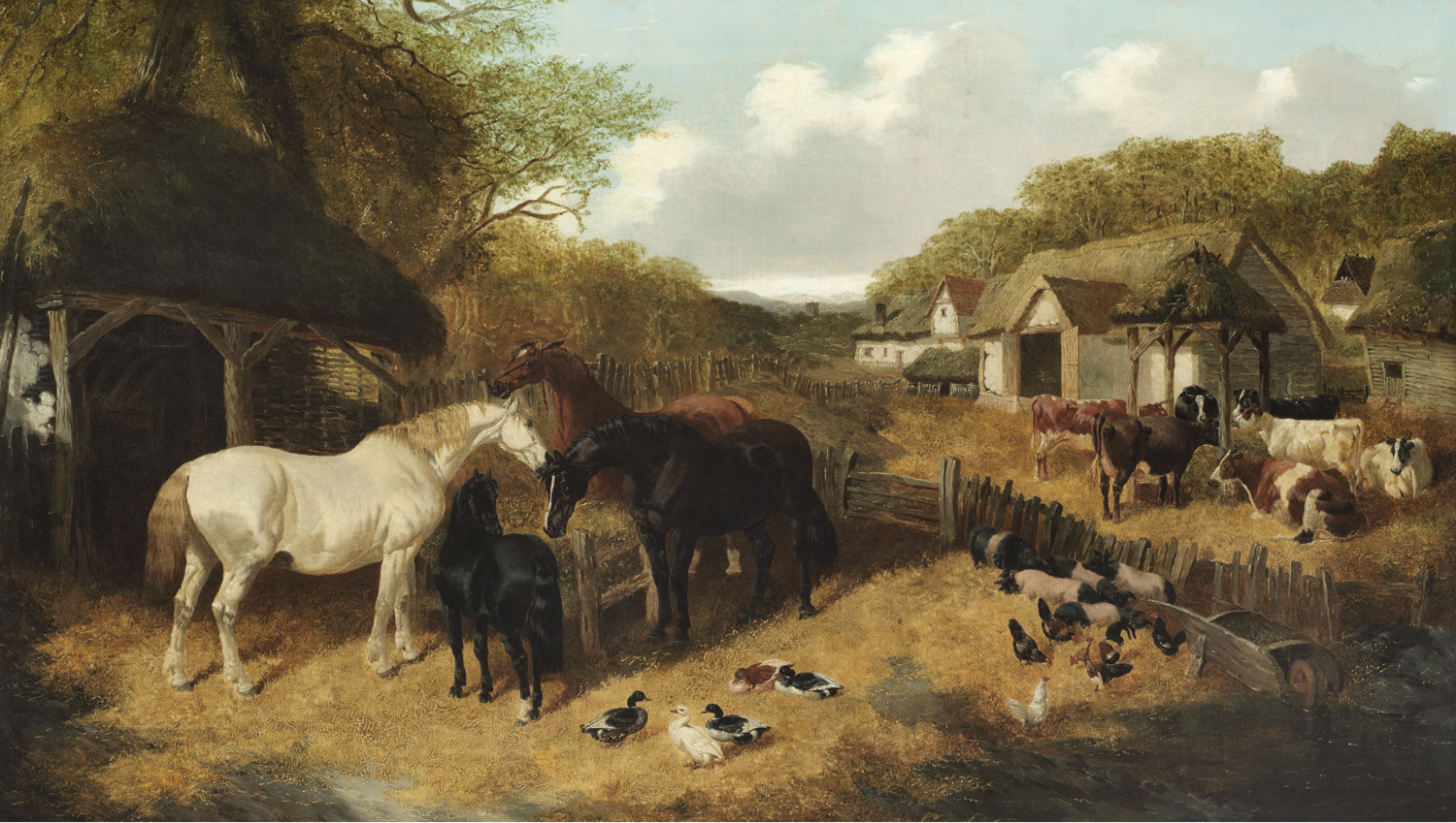 John Frederick Herring Jnr. (British 1820-1907) 'Farmyard Scene' 