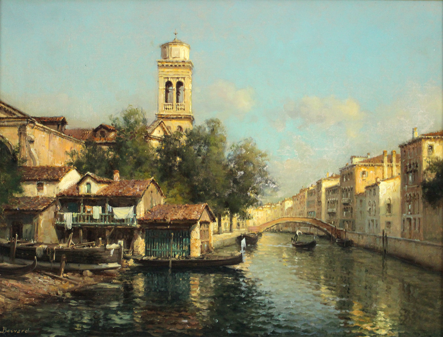  Auguste Bouvard/Marc Aldine (French 1882-1956) 'Squero Di San Trovaso, Venice'