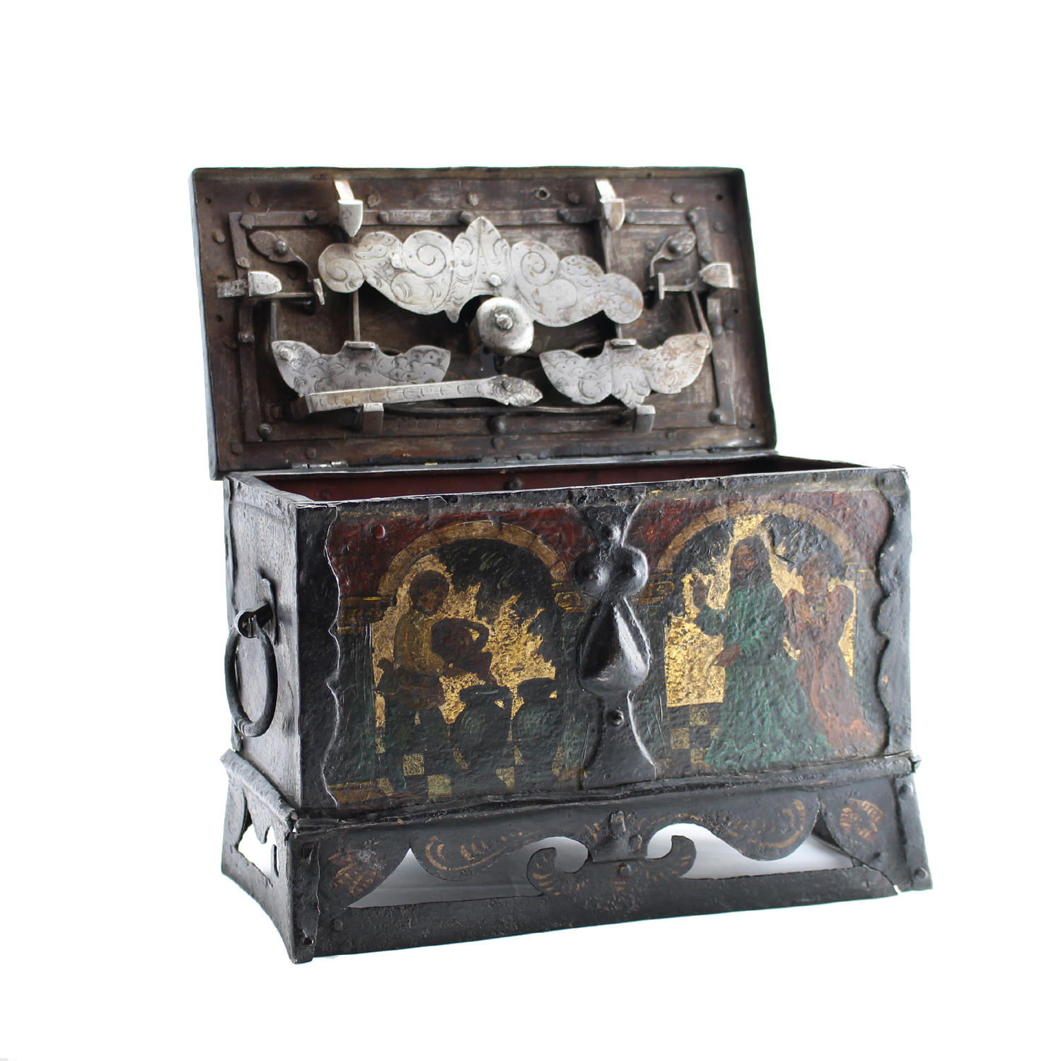 German Steel Strong Box, German 17th Century