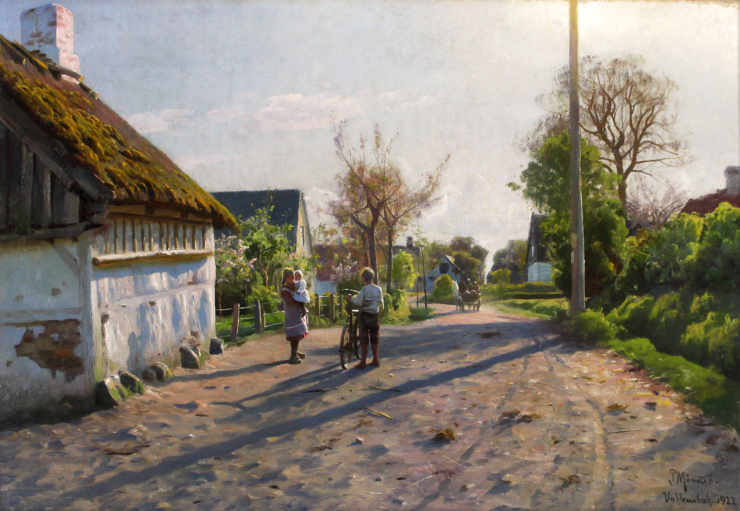 Peder M. Monsted (Danish 1859-1941) 'Late Spring Day in Vallensbæk'