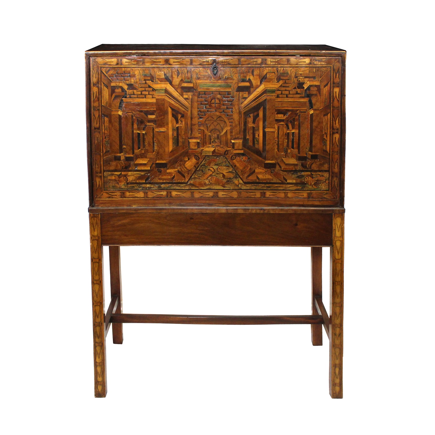 Augsburg Table Cabinet, German 17/18th Century