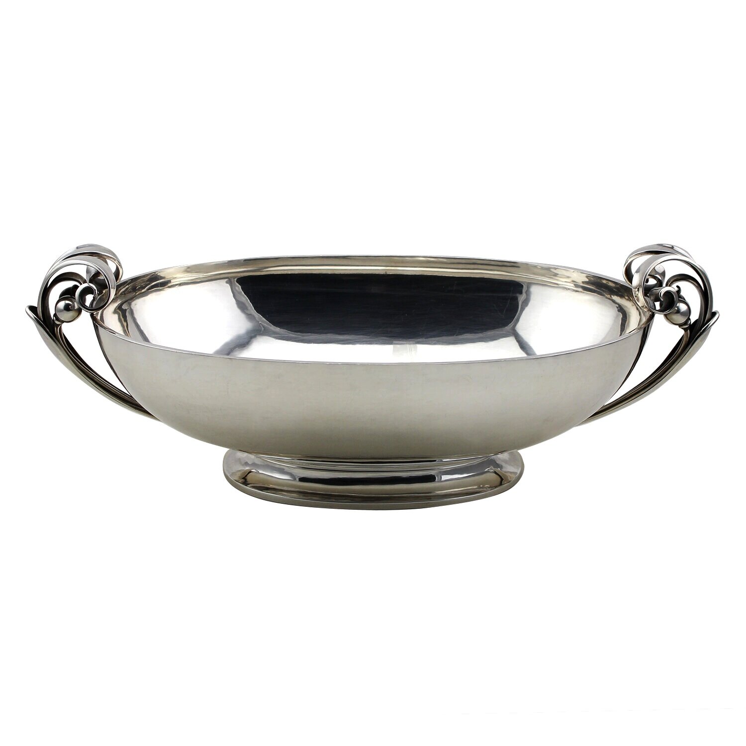 Georg Jensen (Danish 1866-1935) ' Danish Sterling Silver Oval Centrepiece Bowl, 1945-77