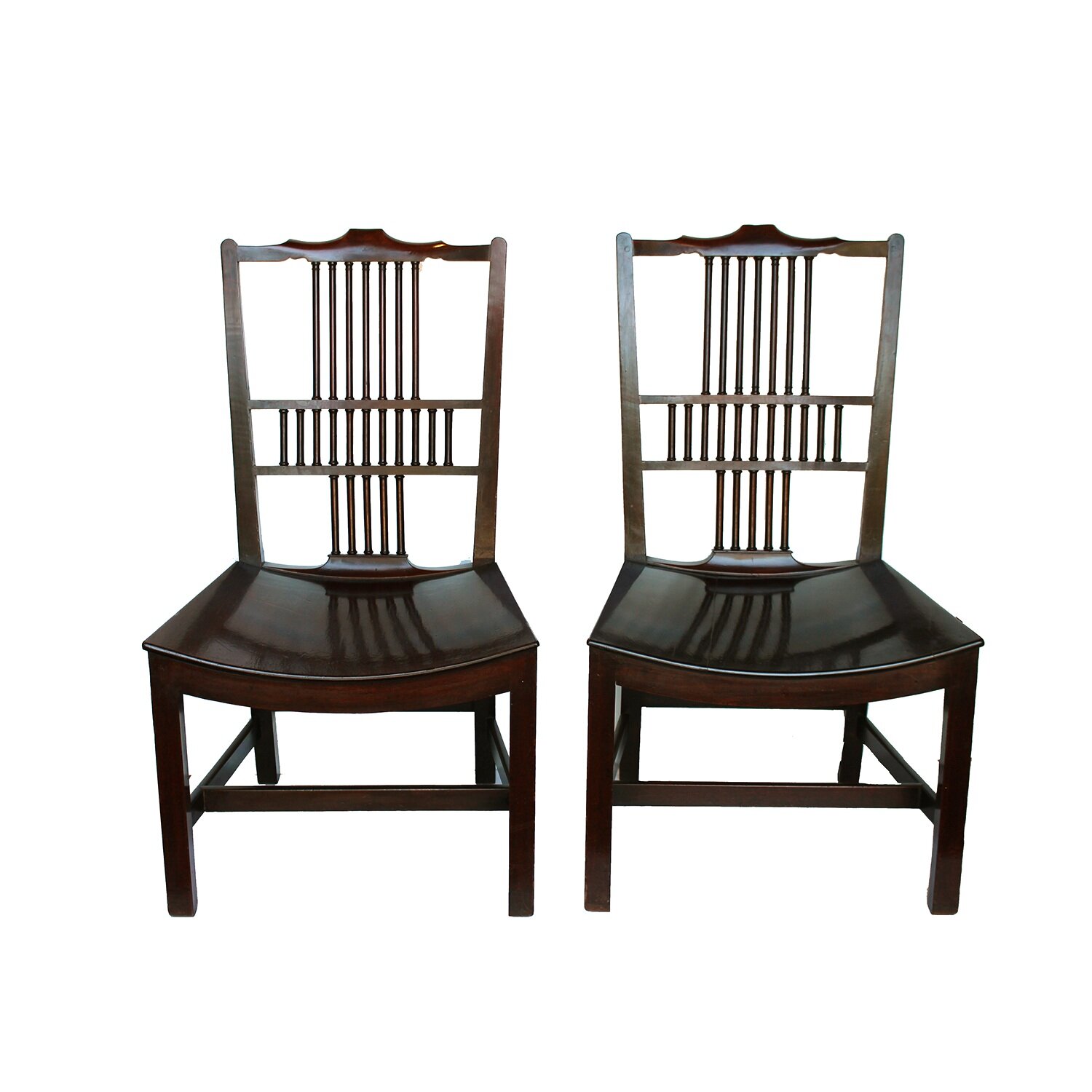 Pair of Rare George III Mahogany Side Chairs, Circa 1760
