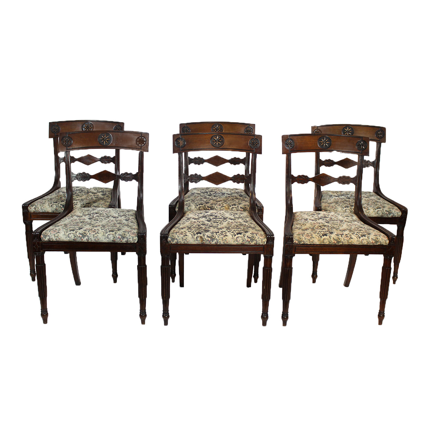 Set of Six Georgian Mahogany Side Chairs, Circa 1830