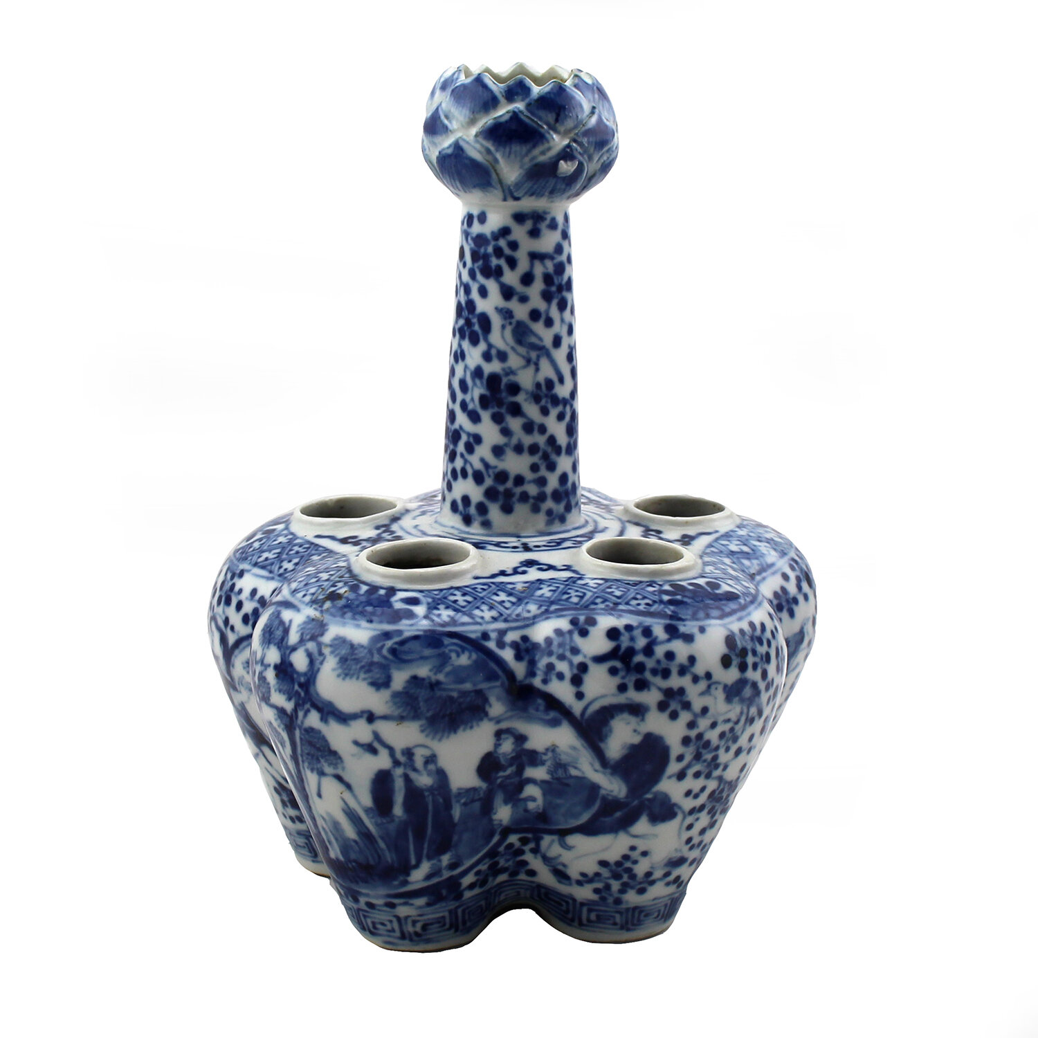 Chinese Blue and White Tulip Vase, Late 19th Century