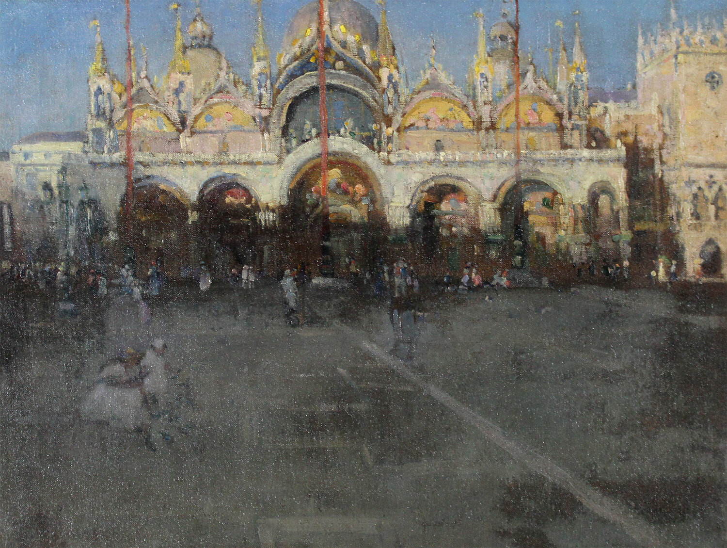 Mary McCrossan (British 1864-1934) 'Piazza San Marco, Venice'