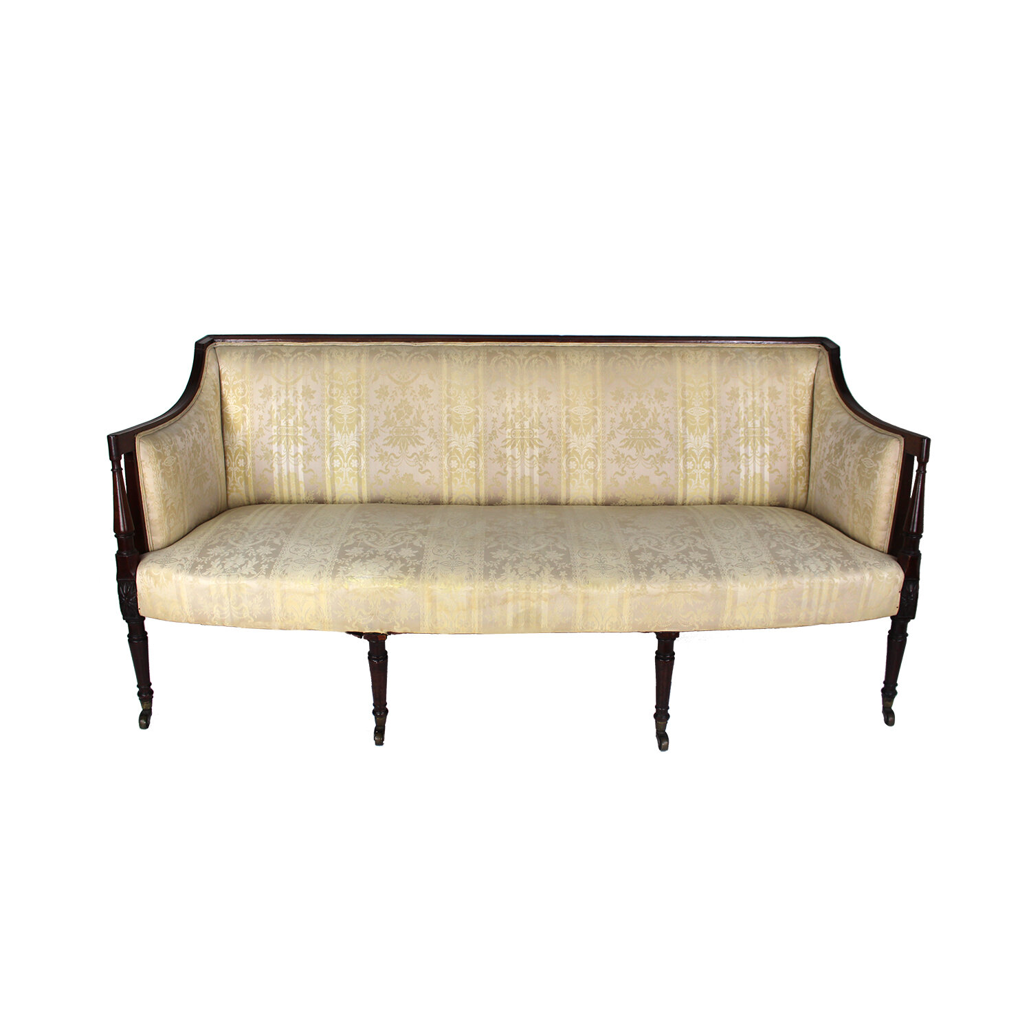 George III English Three-Seater Sofa Settee, Circa 1810.  