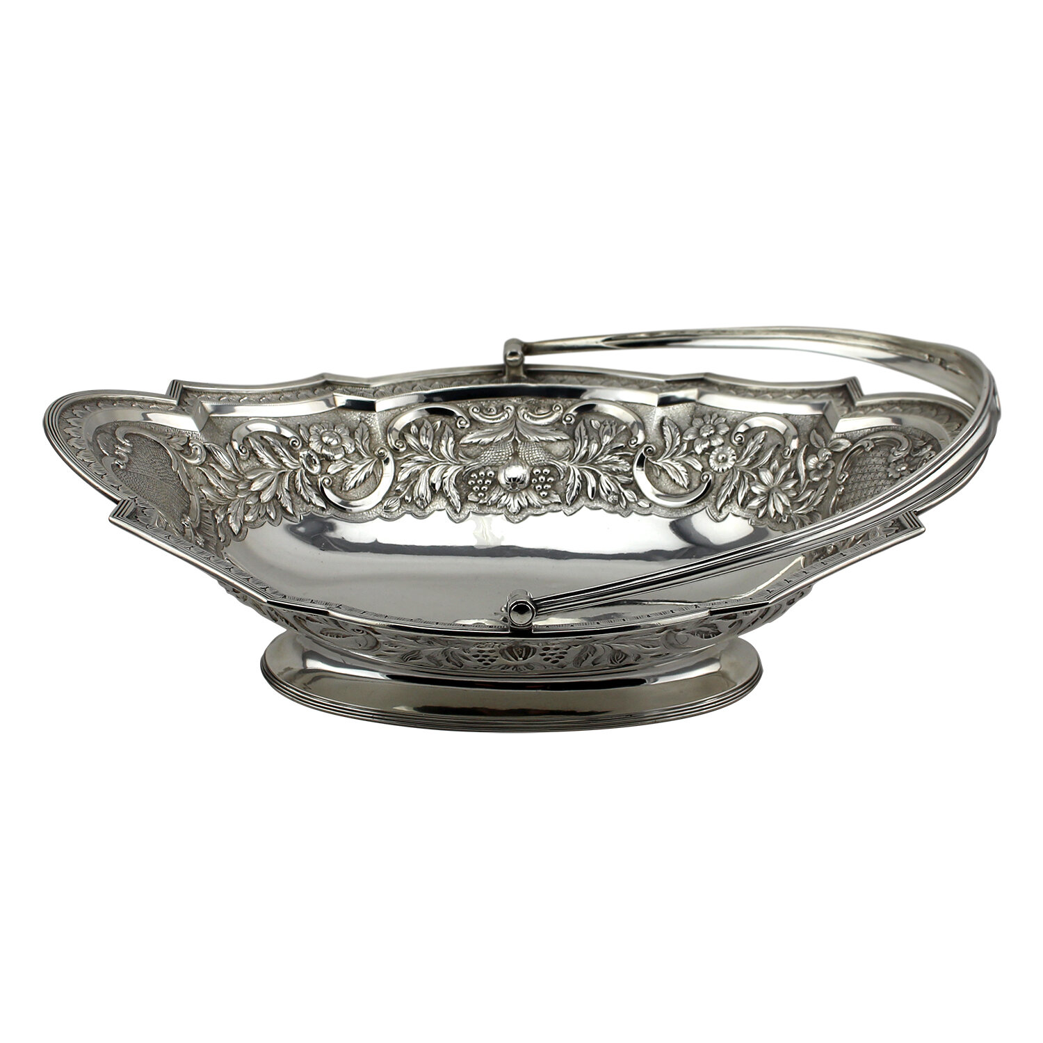 George III Sterling Silver Cake Basket, Circa 1802-3