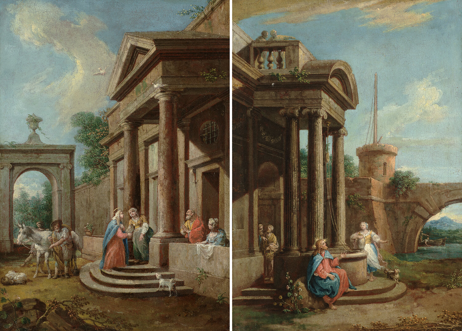 Giuseppe Zais (Italian 1709-1784) ‘The Visitation’ & ‘Christ and the Woman of Samaria’ 