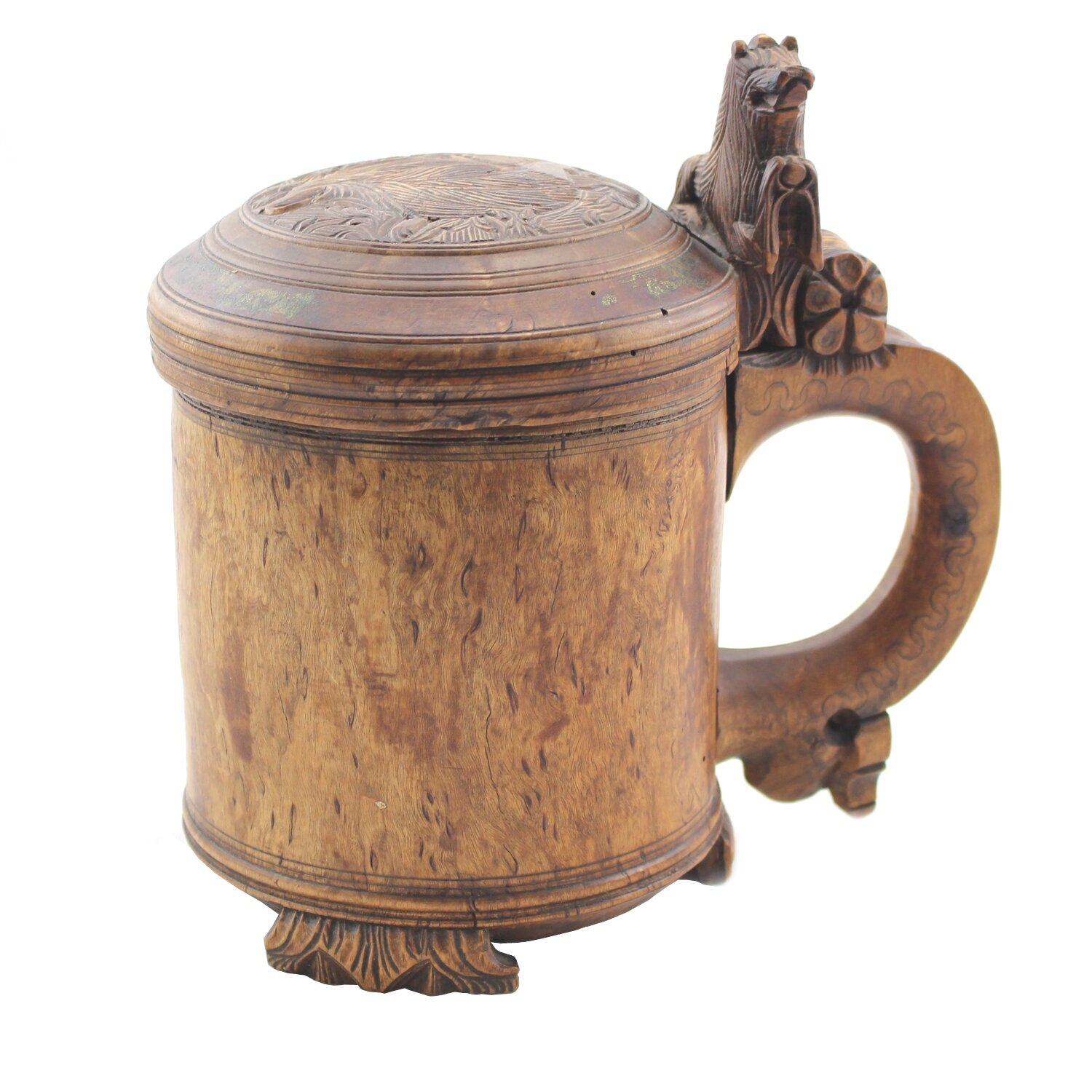 Norwegian Birchwood Peg Tankard, Circa 1680